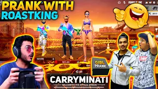 Free Fire We Pranked Roast King Carry Minati - Bhai Ka Kat Gaya Live Reaction || Two Side Gamers