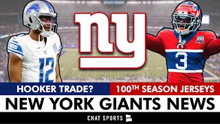 NY Giants Rumors: Hendon Hooker Trade? + Giants Century Red 100th Season Jersey Reaction