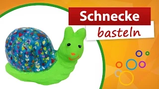 ♥ Schnecke basteln ♥ Spradose aus Pappe gestalten - trendmarkt24