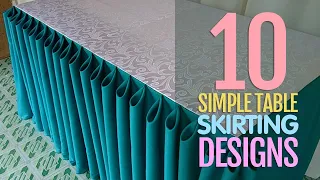 10 Simple Table Skirting Styles for Beginners | Basic Table Skirting Part 1