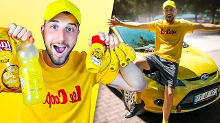 24 Hours Yellow Food Challenge | چالش 24 ساعت فقط با رنگ زرد