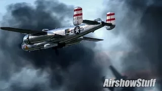 Twilight Doolittle Raid Reenactment (Eleven B-25s with Pyro!) - EAA AirVenture Oshkosh 2017