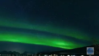 Aurora Borealis Northern Lights 3 Hours, Relaxing Sound for Meditation Deep Sleep. Calming Soothing