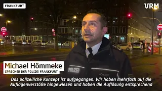 Polizei löst Impfgegner-Demos in Frankfurt auf