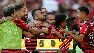 FLAMENGO 5 X 0 ATHLÉTICO-PR - NARRAÇÃO LUIZ PENIDO - BRASILEIRÃO