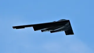 2022 B-2 Stealth Bomber Rose Parade Flyover Pasadena California