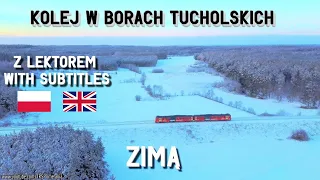 Kolej w Borach Tucholskich zimą (z lektorem) // Winter railway in Bory Tucholskie, Poland (ENG subs)