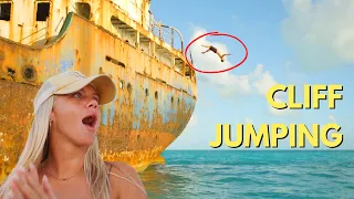 ABANDONED SHIPWRECK Cliff Jumping Competition in Turks & Caicos