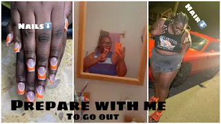 Prepare with me to go outside | nails,hair,etc.