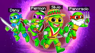 ¡Minecraft PERO somos LAS TORTUGAS NINJA! 😯🐢🥷🏻 SILVIOGAMER MINECRAFT PERO