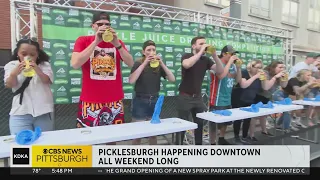 Picklesburgh, including pickle juice drinking contest, kicks off