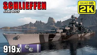 Battleship Schlieffen - 200K damage with secondary weapons only