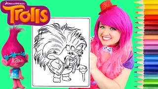 Coloring Trolls Poppy's Dad King Peppy Coloring Page Prismacolor Pencils | KiMMi THE CLOWN