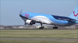 HD| TUI 767-300ER Beautiful Take off at Amsterdam Schiphol Aiport