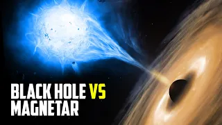 What Would Happen If a Black Hole Collided With a Magnetar?