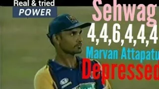 Sehwag Smashed 26 Runs (4 4 6 4 4 4) In 1 Over Against SL