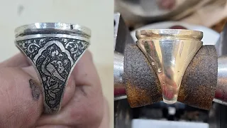 Engraved on a silver ring