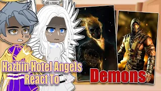 Hazbin Hotel Angels React to Ghost Rider+Scorpion | Gacha Club | Full Video