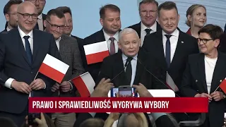 Jarosław Kaczyński: Zwycięstwo powinno być zachętą do pracy.