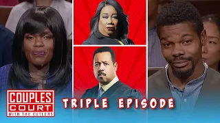 Triple Episode: Girlfriend Tries to Prove Cheating with Trunk Full of Evidence | Couples Court