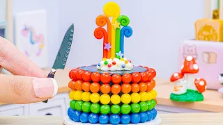 Miniature Rainbow Chocolate Cake Decorating | Miniature Rainbow Cake Recipes By Yummy Bakery
