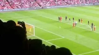 Steven Gerrard Penalty - Liverpool V Crystal Palace 05/10/13