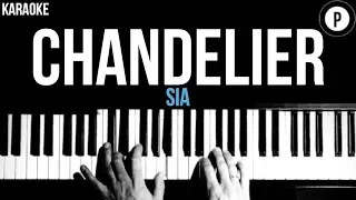 Sia - Chandelier Karaoke SLOWER Acoustic Piano Instrumental Cover Lyrics