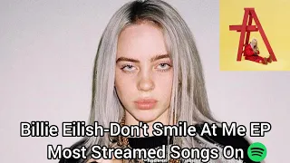 Billie Eilish-Don't Smile At Me EP Most Streamed Songs On Spotify
