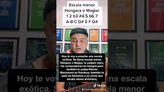 Escala menor Húngara | Consejos en 1 minuto ⏱ para Guitarristas 🎸 #12 #short​ #shorts