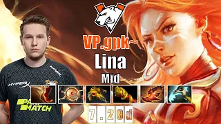 Lina Mid | VP.gpk~ | THE STRONGEST WAY TO PLAY LINA | 7.29d Gameplay Highlights