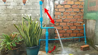 Amazing idea to fix PVC pipe low pressure water most people don't know  #freeenergy #diy #pvc.