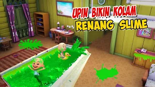 Upin ipin Bikin Kolam Renang Slime , ipin senang ! GTA Lucu