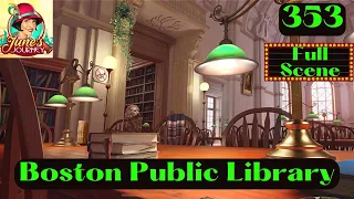 JUNE'S JOURNEY 353 | BOSTON PUBLIC LIBRARY (Hidden Object Game) *Full Mastered Scene*