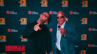 Shawn Ray and Johnny Styles with Muscle Insider at The Guru Documentary red carpet