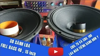 So Sánh Loa Bass 40, Coil 100 Và Coil 75, Âm Thanh Khác Nhau Ra Sao ✔