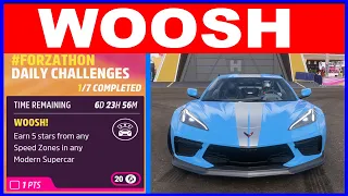 Forza Horizon 5 WOOSH Forzathon Daily Challenges Earn 5 Stars from any speed zones Modern Supercar