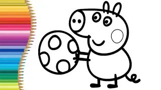 How to Draw Peppa pig George step by step #colouring #art #drawing #peppapig