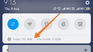 Internet Data Usage in Notification Bar for MIUI without additional app | used data | Mi/Redmi Phone