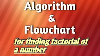 Algorithm and flowchart for finding the factorial of a number #factorial_algo  #algorithm #flowchart