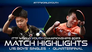 Tamito Watanabe vs Kuo Guan Hong | U15 BS-QF | ITTF World Youth Championships 2023