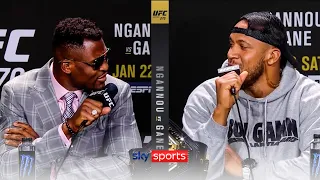 "You’re lying!" 😡 | Ngannou & Gane sparring feud continues | Best of the UFC 270 Press Conference