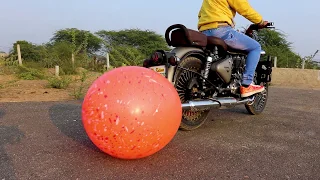 Balloon Vs Bullet Bike Silencer - Super Big Size Balloon Create