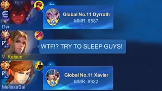 I MET TOP GLOBAL DYRROTH AND XAVIER IN RANKED GAME!! ( enemies got destroyed )