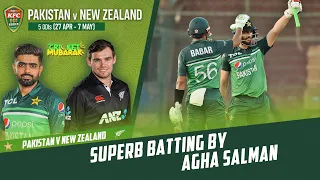 Superb Batting By Salman Ali Agha | Pakistan vs New Zealand | 4th ODI 2023 | PCB | M2B2T