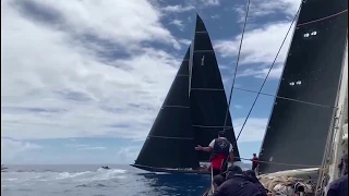 J Class "Svea" and "Topaz" Collide during Superyachts Challenge Antigua