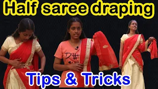 Half saree draping | Tips & Tricks | SD VLOGS