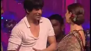 Madhuri Dixit & Shahrukh Khan on Jhalak Dikhla Ja Set