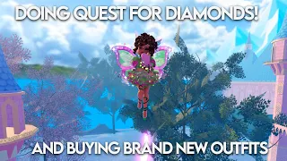 PINKBLINKS: ROYALE HIGH DIAMOND QUEST FOR BUYING NEW OUTFITS! #roblox 🔥