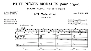 Jean Langlais: No.1 from 8 Pièces Modales