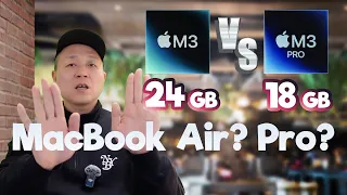 M3 24GB vs M3 PRO 18GB！ チップ性能とメモリの搭載、どっちが大事？ MacBookの買い方・選び方